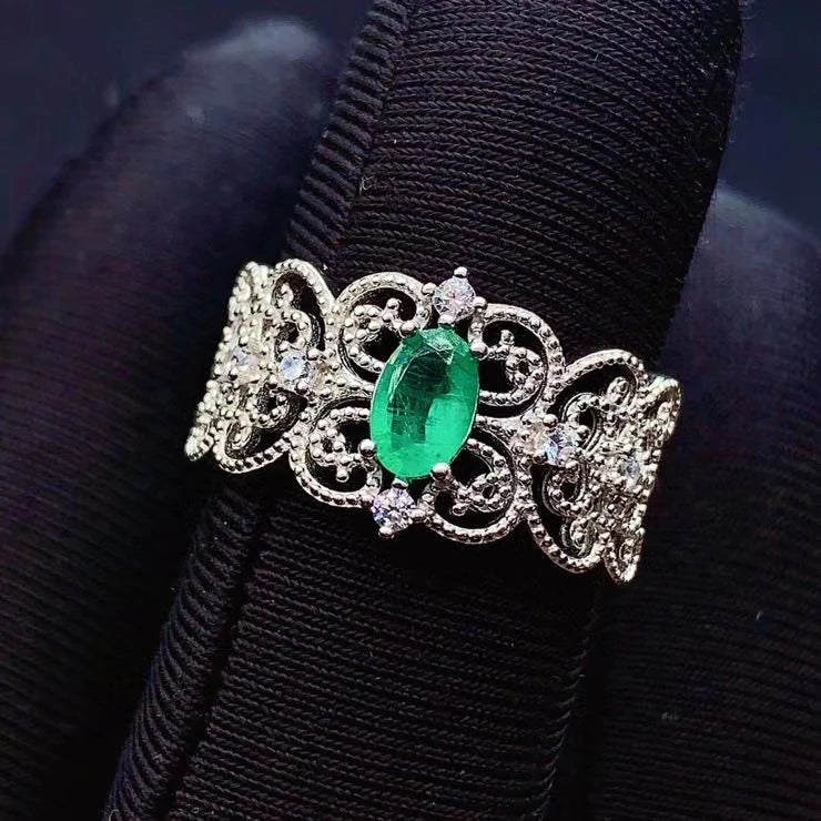 Daily Jewelry Vintage Emerald Ring5.5Green