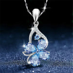 Aquamarine Gemstones Diamonds Pendant Necklaces for Womenpendant neckalcesCHINA