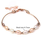 Real Natural Freshwater Pearl Fashion BraceletNo.4 Adjustable