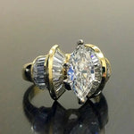 Huitan Gold Marquise CZ Women's Party Ring