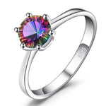 Beautiful Genuine Rainbow Mystic Topaz Ring