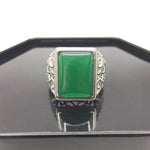 Gothic Geometric Emerald Resizable RingRing