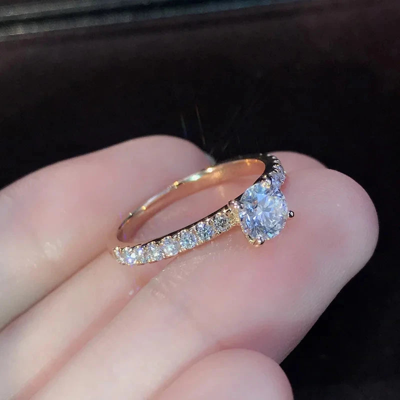 2025 Trendy Crystal Zircon Engagement Claws Design Rings For Women Female Wedding Jewelry Accessories Gift Fashion Women Rings