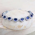 Silver 925 Women Jewelry Sets Blue Zirconia