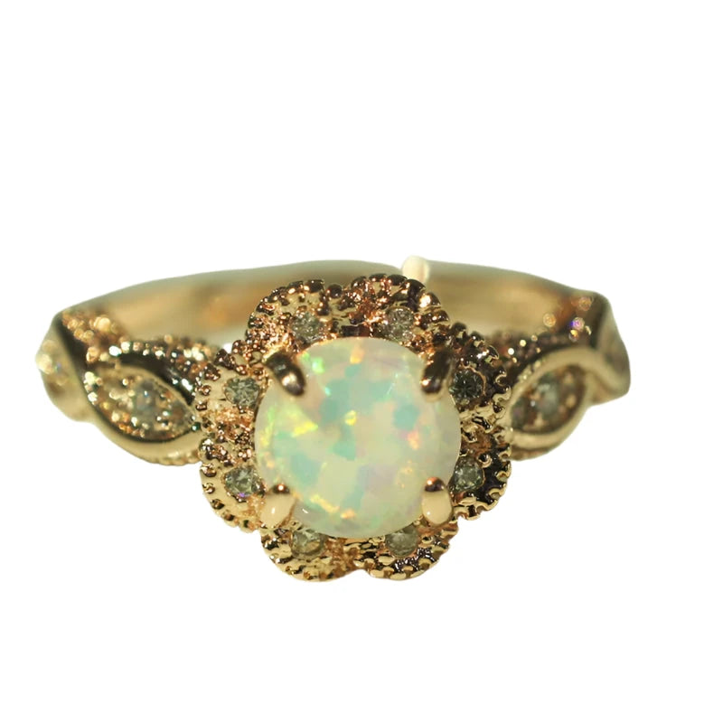 Vintage Australian Crystal Flower Ring