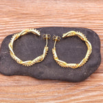 Big Drop Design Crystal Zircon Twist Hoop Earrings