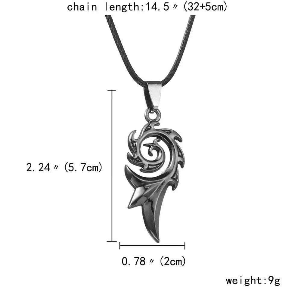 Dragon Flame Titanium Stainless Steel Leather Chain Pendant NecklaceNecklace