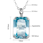 Viking Handmade 925 Sterling Silver Aquamarine Pendant Necklace