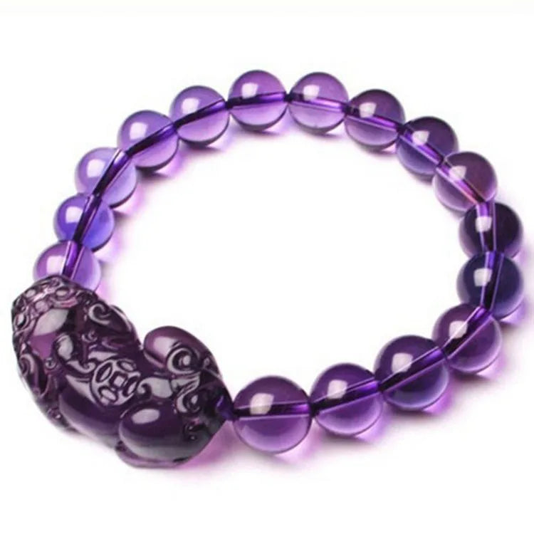 Pixiu Lucky Wealth Chinese Fengshui Beast Crystal Beads Bracelets