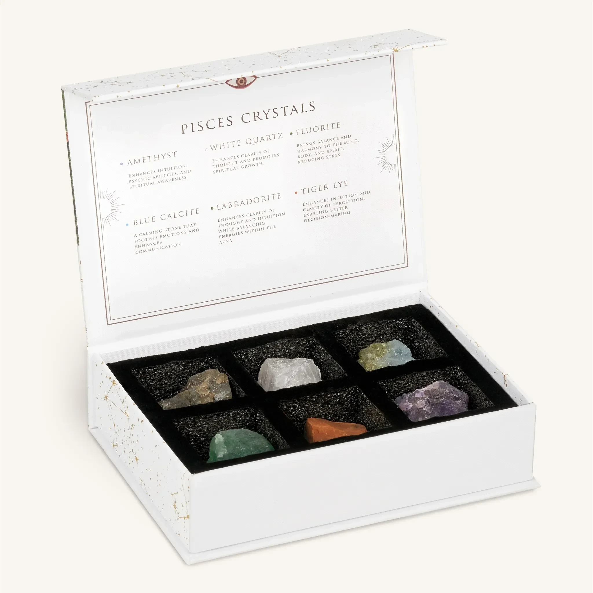 Passionate Clarity Pisces Zodiac Crystal BoxHome Decor