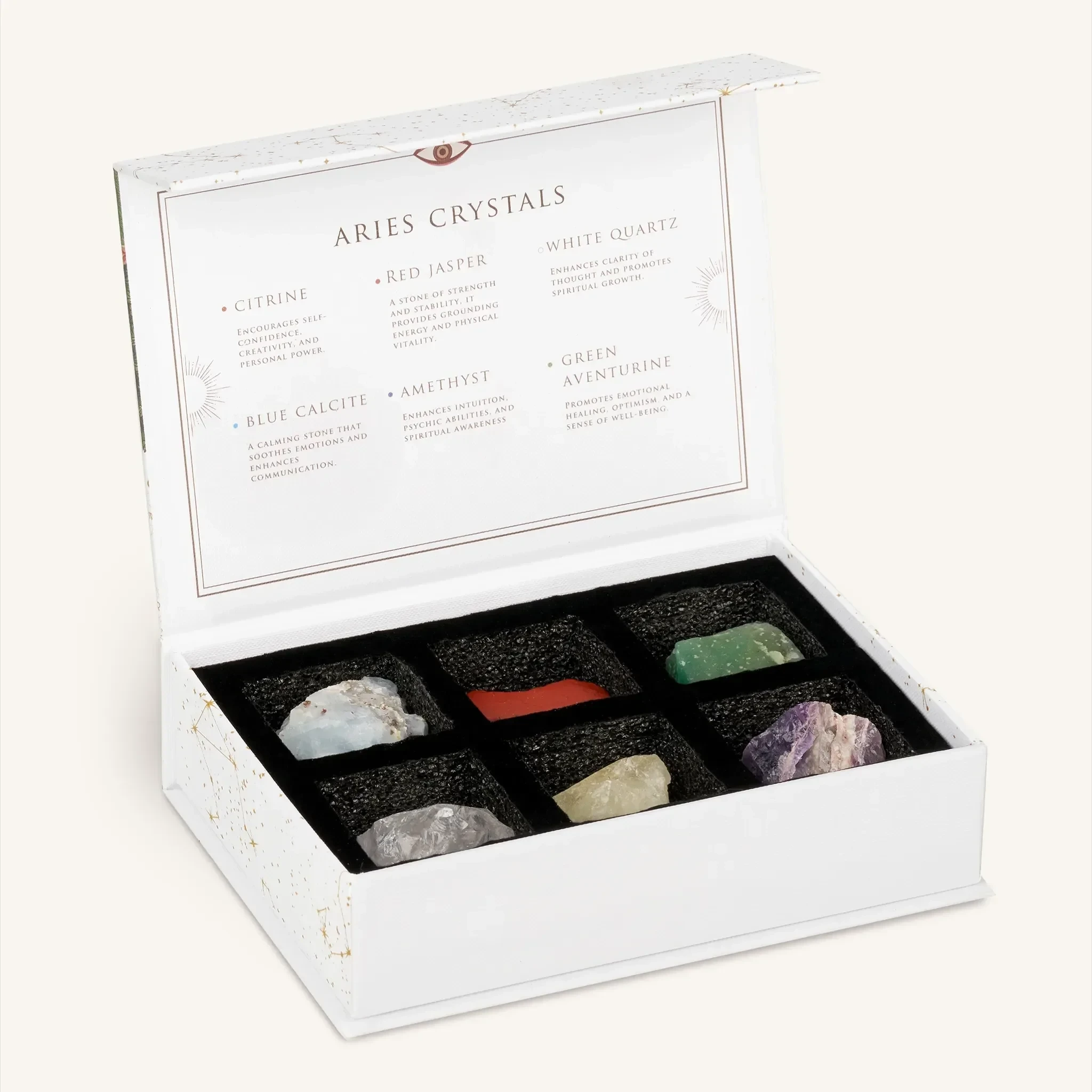 Feed Your Passion Aries Zodiac Crystal BoxHome Decor