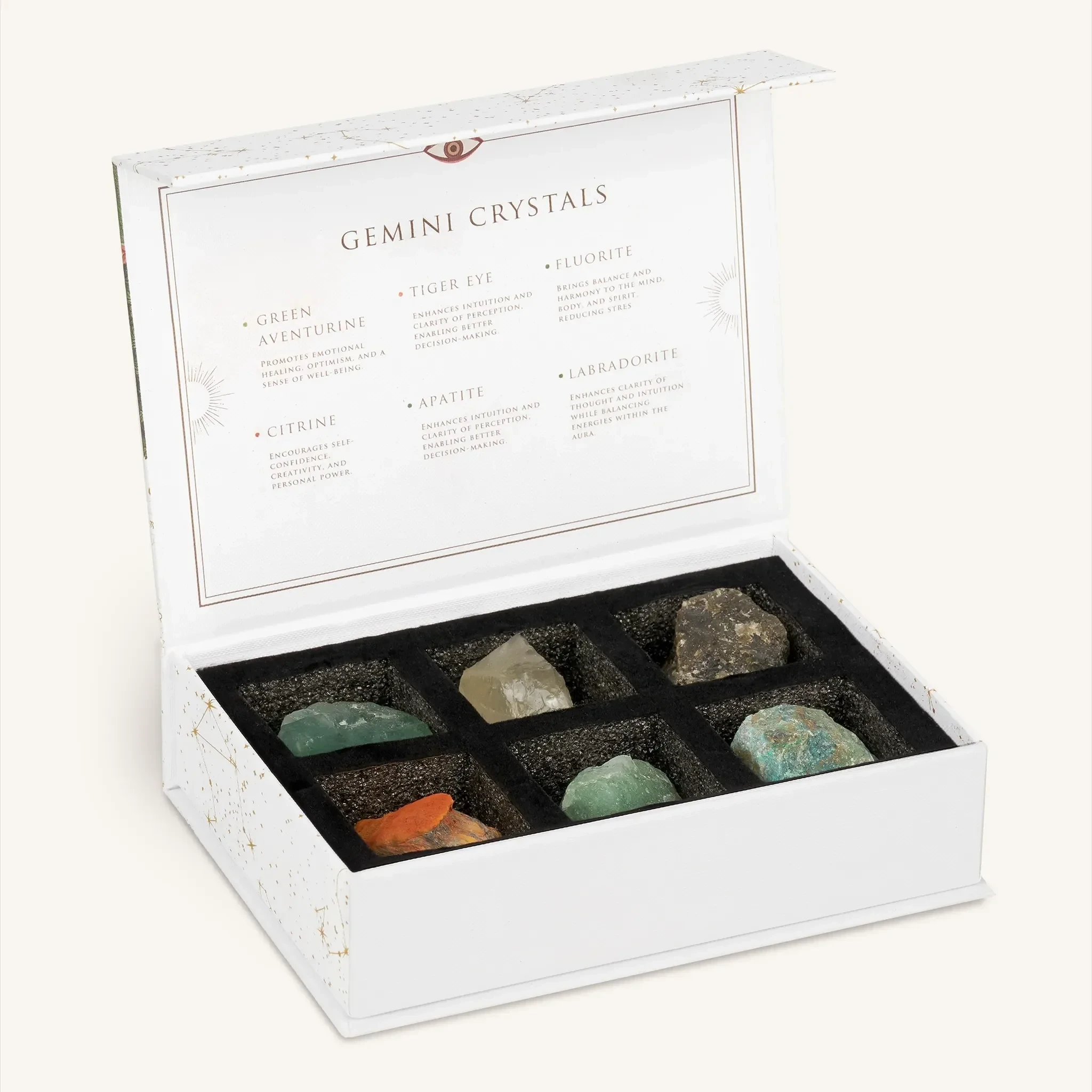 Playful Charisma Gemini Zodiac Crystal BoxHome Decor