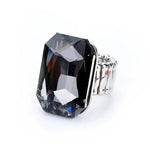 Elegant 7-Color Big Resin Stone Ring for Women