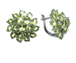 Twirl Leaves Peridot Stones 925 Sterling Silver Jewelry SeyJewelry Sets