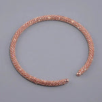 Luxury Crystal Collar Necklace Gold/Silver Plated Rhinestone Torques ChokerRose Gold Collar
