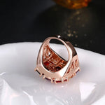 Emmaya Rose Gold Colorful Zircon Square Ring