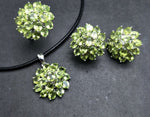 Twirl Leaves Peridot Stones 925 Sterling Silver Jewelry SeyJewelry Setsset6