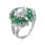925 Sterling Silver Flower Ring – CZ