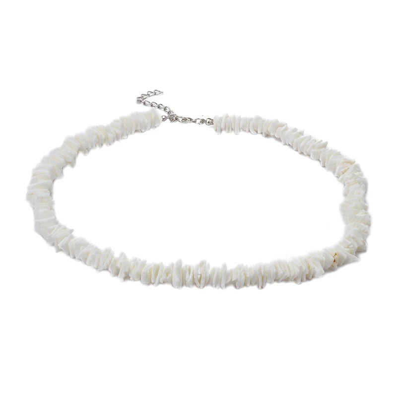 Natural Shell Necklace Ladies Jewelry Hawaiian Smooth Puka Shells