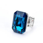 Elegant 7-Color Big Resin Stone Ring for Women