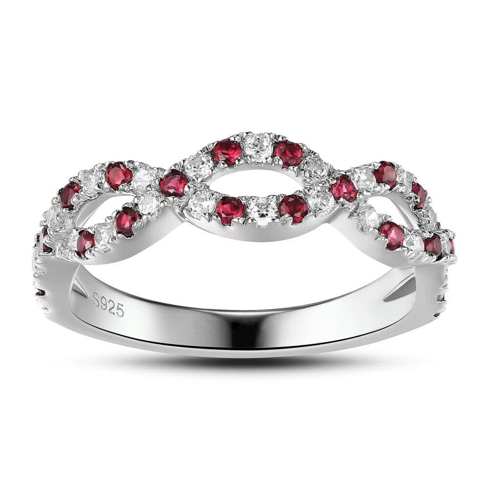 Multi Gemstones 925 Sterling Silver RingRingGarnet6