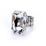 Elegant 7-Color Big Resin Stone Ring for Women