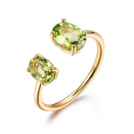 10.7ct Natural Peridot Ring Gemstone Solid 925 Sterling Silver Engagement Rings