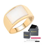 Luxury Unique Opal Ring For Women Gold Color Punk JewelryGold-colorWHITE