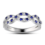 Multi Gemstones 925 Sterling Silver RingRingBlue Sapphire6