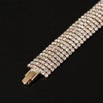 Crystal Link Bracelet for Women – Gold/Silver Plated