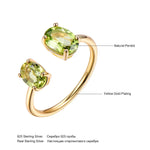 10.7ct Natural Peridot Ring Gemstone Solid 925 Sterling Silver Engagement Rings