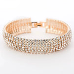 Crystal Link Bracelet for Women – Gold/Silver Plated