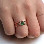 Chain Cross Winding Ring 18k Rose Gold Rings Braided