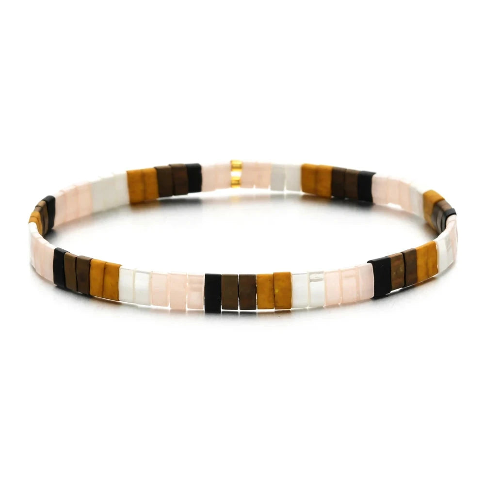 Colorful Miyuki Tile Beads BraceletHGSL060