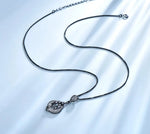 Leaf Black Pendant 925 Sterling Silver NecklaceNecklace