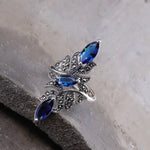 Delicate Blue Zircon Rhinestone Ring for Women – Bridal & Fashion Jewelry