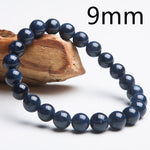 Genuine Natural Blue Sapphire Gemstone Strand BraceletBracelet9mm