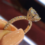 2025 Trendy Crystal Zircon Engagement Claws Design Rings For Women Female Wedding Jewelry Accessories Gift Fashion Women RingsStyle 2-Rose Gold12