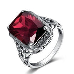 Geometry Ruby Ring for WomenRed8