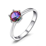 Beautiful Genuine Rainbow Mystic Topaz RingMULTI6