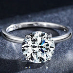925 Silver 3 Carat Simulated Diamond Ring