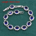 Blue Sapphire 925 Sterling Silver Jewelry set for Women