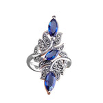 Delicate Blue Zircon Rhinestone Ring for Women – Bridal & Fashion JewelryAs the picture6