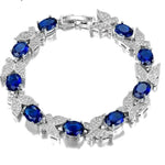 New Luxury Butterfly Bracelets for Women Aquamarine Charm Bracelets