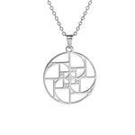Fibonacci Spiral Golden Ratio Pendant NecklaceSteel necklace 0250cm