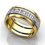 Dazzling Two-Tone Cubic Zirconia Ring for Women