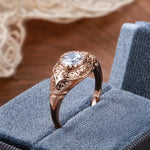 Rose Gold Faith Zircon Micro-Wax Inlay Ring for Women