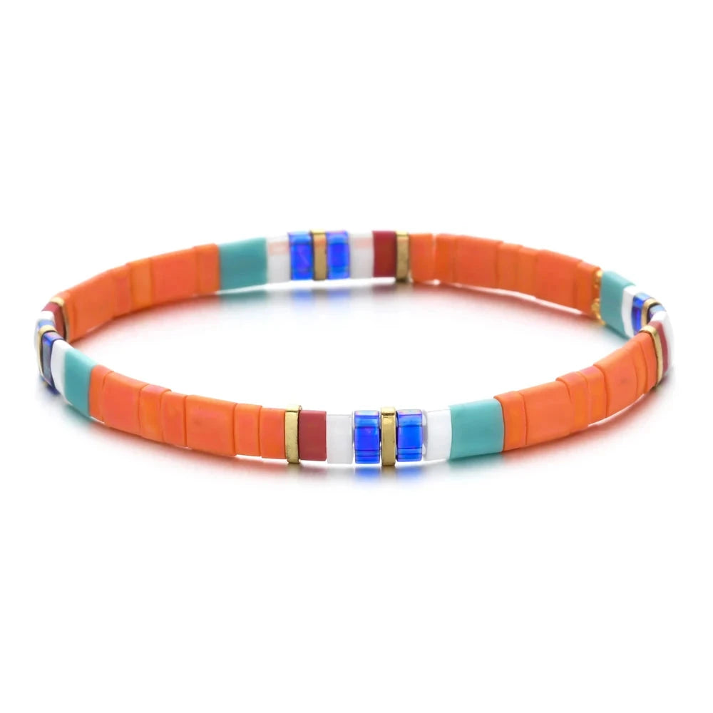 Colorful Miyuki Tile Beads BraceletHGSL066