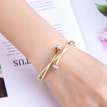Unique Nail Head Cross Stainless Steel Bangle for Women