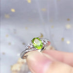 Natural Peridot Ring 925 solid sterling silve